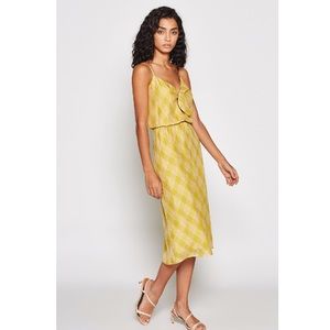 NWT JOIE Abiah Front Tie Silk Dress - antique Moss